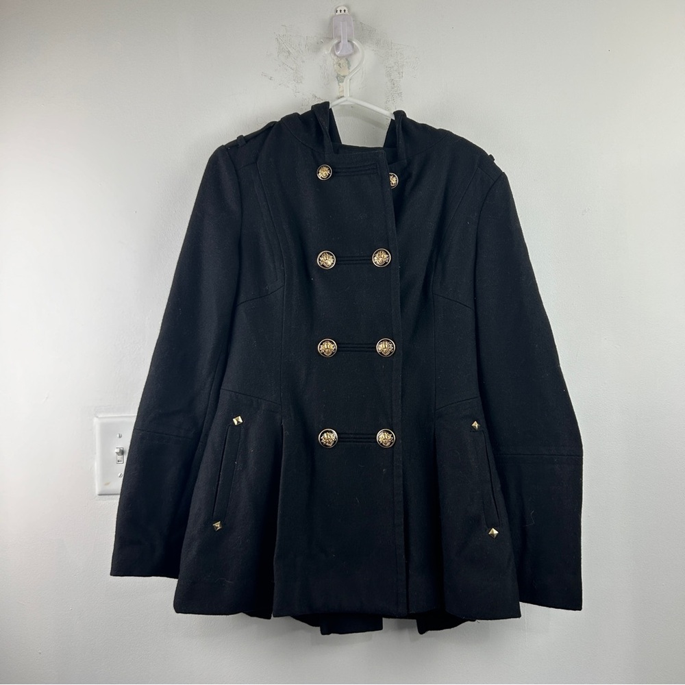 Miss Sixty Double Breasted Wool Hooded Coat -Just Dry Cleaned!